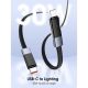 Data kabl LDNIO LC241i 30W Fast Automatic Power OFF Type C na iPhone lightning crni 1m - EP3009673