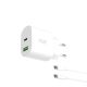 KSIX BCD30WA02 SET ZIDNI Punjač 30W USB-C+USB-A + KABL C NA C, 1M - EP3251416