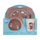 CANPOL Babies set za hranjenje 5 delova 9/227 - Bonjour Paris dark red - 9-227_red