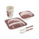 CANPOL Babies set za hranjenje 5 delova 9/227 - Bonjour Paris dark red - 9-227_red