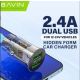 BAVIN Auto punjač 2*Usb A + kabl Lightning PC887-I, crna - EP2731851