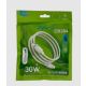 BAVIN kabl CB384PD pleteni 30W, Type C-Lightning, 1m, bela - EP2731866