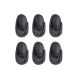 TENDANCE Set 6 plastičnih kukica 3M, crna - 9040103