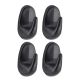 TENDANCE Set 4 plastične kukice 3M, crna - 9041103