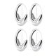 TENDANCE Set 4 plastične kukice 3M, hrom - 9044102