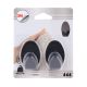 TENDANCE Set 2 ovalne kukice 3M 3.5x2x5.2cm, metal/crna - 9048103