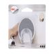 TENDANCE Ovalna kukica 3M 4.5x3x7cm, metal/hrom - 9049102
