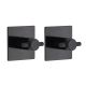 TENDANCE Set 2 plastične okrugle kukice 3M 4.5x3x4.5cm, crna - 9053103