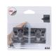 TENDANCE Set 2 plastične okrugle kukice 3M 4.5x3x4.5cm, crna - 9053103