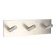 TENDANCE Zidna kukica sa 3 vešalice 3M 18x3x4.5cm, metal/hrom - 9057102