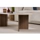 NORDURE Klub sto Sable, mermerna krem/braon - EP3057569