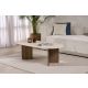NORDURE Klub sto Sable, mermerna krem/braon - EP3057569