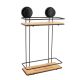 TENDANCE Vakuumska polica na 2 nivoa 25x12x38cm, bambus/metal - 91032237