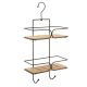 TENDANCE Viseća polica na dva nivoa 50x25x11cm, bambus/crna - 9117237