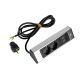 BACHMANN CASIA 2, Ugaona utičnica ALU,2 x šuk, 1 x USB A/C charger,srebrna - 932.002