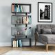 HANAH HOME Polica za knjige Langdon, antracit - 935CMN1115