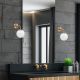 OPVIQ Zidna lampa Viran 10895, zlatna/bela - EP3007249