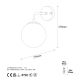 OPVIQ Zidna lampa Viran 10905, crna/bela - EP3007258