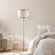 OPVIQ Podna lampa Way 11612, bela/zlatna - EP3007372