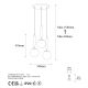 OPVIQ Visilica King 11469, bela/zlatna - EP3007534