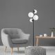 OPVIQ Podna lampa Fazli 10521, crna/bela - EP3007564