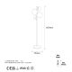OPVIQ Podna lampa Fazli 10521, crna/bela - EP3007564