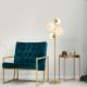 OPVIQ Podna lampa Fazli 10523, zlatna/bela - EP3007567
