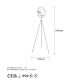 OPVIQ Podna lampa Mixed 11516, crna - EP3007591
