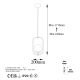 OPVIQ Visilica Skew 13445, zlatna/bela - EP3006580