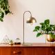 OPVIQ Stona lampa Horn 12201, zlatna/providna - EP3006772
