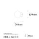 OPVIQ Zidna lampa Atmaca 10230, crna - EP3006964