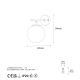 OPVIQ Zidna lampa Roe 10715, crna/bela - EP3009037