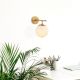 OPVIQ Zidna lampa Roe 10725, zlatna/bela - EP3009043
