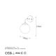 OPVIQ Zidna lampa Horn 12217, crna/bela - EP3009094