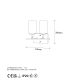 OPVIQ Zidna lampa Yensuk 13122, crna/bela - EP3009160