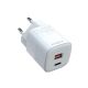 CELLY Kućni punjač ProPower od 20W sa USB-A i USB-C ulazom - TC2USBUSBC20EVO