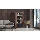 HANAH HOME Polica za knjige Vo4-Ob, braon/crna - 956LCS1402