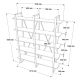 HANAH HOME Polica za knjige Mn05-Ba, braon/crna - 956LCS1404