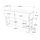 HANAH HOME Komoda ML25 - A, braon/antracit - 956LCS1516