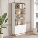 HANAH HOME Polica za knjige Fr16-Aw, bela/krem - 956LCS1538