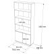 HANAH HOME Polica za knjige Fr16-Aw, bela/krem - 956LCS1538