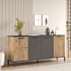 HANAH HOME Komoda Rl4-Aa, braon/antracit - 956LCS1587
