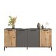 HANAH HOME Komoda Rl4-Aa, braon/antracit - 956LCS1587
