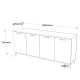 HANAH HOME Komoda Rl4-Aa, braon/antracit - 956LCS1587