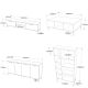 HANAH HOME Set nameštaja za dnevnu sobu RL6-AA, braon/antracit - 956LCS1671