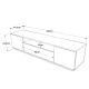 HANAH HOME TV komoda Fr7-S, svetlobraon - EP3057584