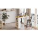 HANAH HOME Barski sto ST1-Aw, bela/braon - 956LCS2205