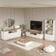 HANAH HOME Set nameštaja za dnevnu sobu FR19-AV, bela/braon - 956LCS2528