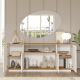 HANAH HOME Set nameštaja za dnevnu sobu FR19-AV, bela/braon - 956LCS2528