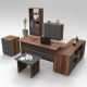 HANAH HOME Set kancelarijskog nameštaja Vo17-Ba, braon - EP3057593
